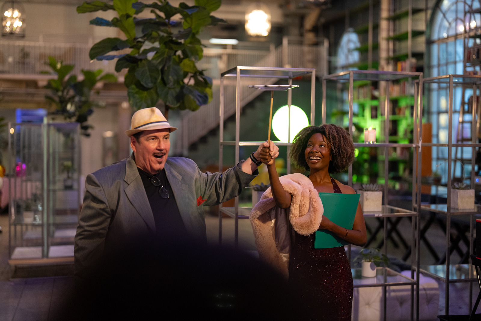 Live entertainment during a private birthday celebration at Historic Dancehall.