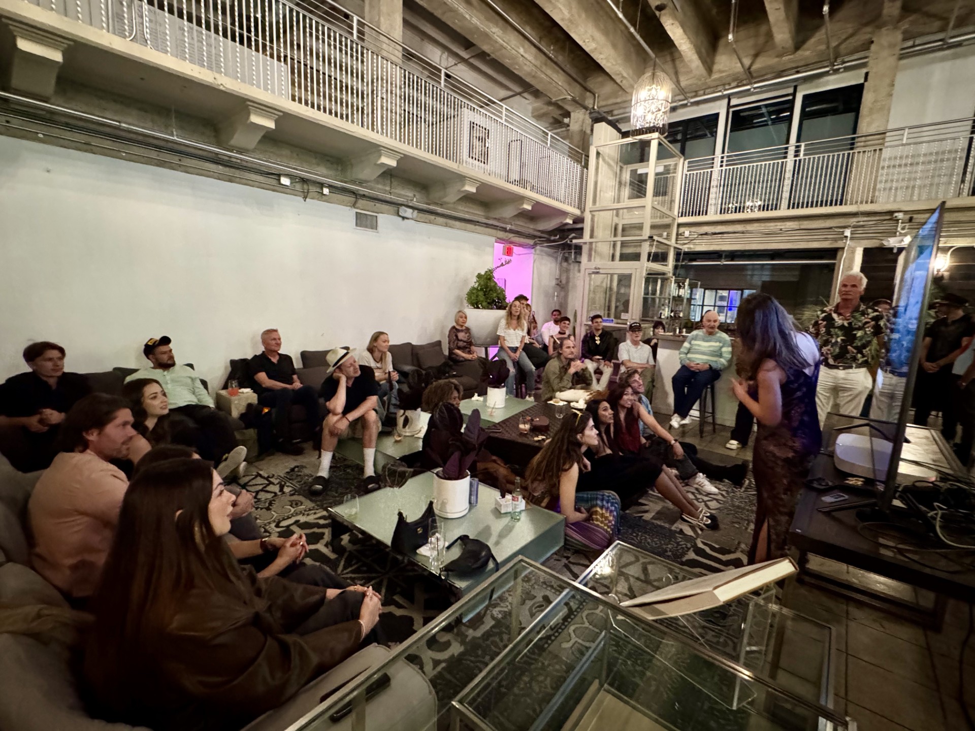 Guests gathered for a premiere-style watch party inside Historic Dancehall.