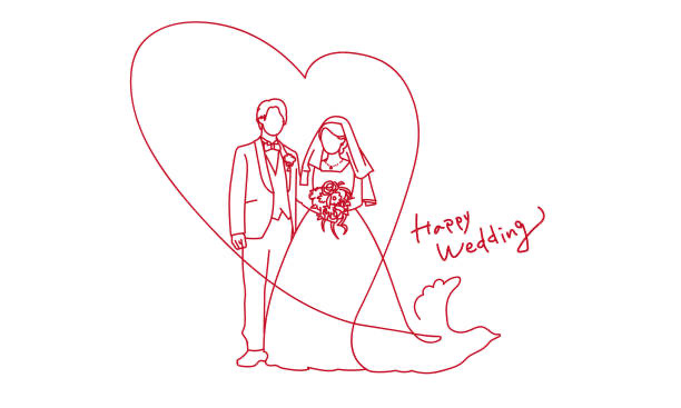 Happy Wedding illustration